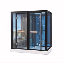Load image into Gallery viewer, 2 Person Luxury Culture Stone Traditional Steam Sauna Shower Room Cabin Combo(PRE- ORDER)