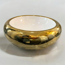 Load image into Gallery viewer, Radiant Golden Sphere Round Porcelain Tabletop Wash Basin with High-Gloss Gold