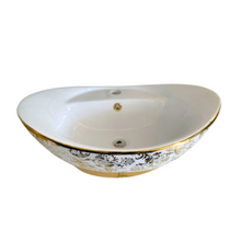 Load image into Gallery viewer, Exquisite Gold Floral Design Luxurious Gold Pattern Electroplated Sink Vessel Tabletop