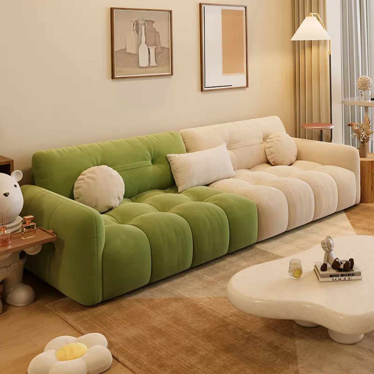 Contemporary Modular Sofa Set – Fabric Sectional Living Room Furniture