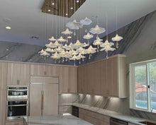 Load image into Gallery viewer, 100x50 CM Modern Creative Glass Pendant Light – Elegant Ceramic and Glass Ceiling Lighting