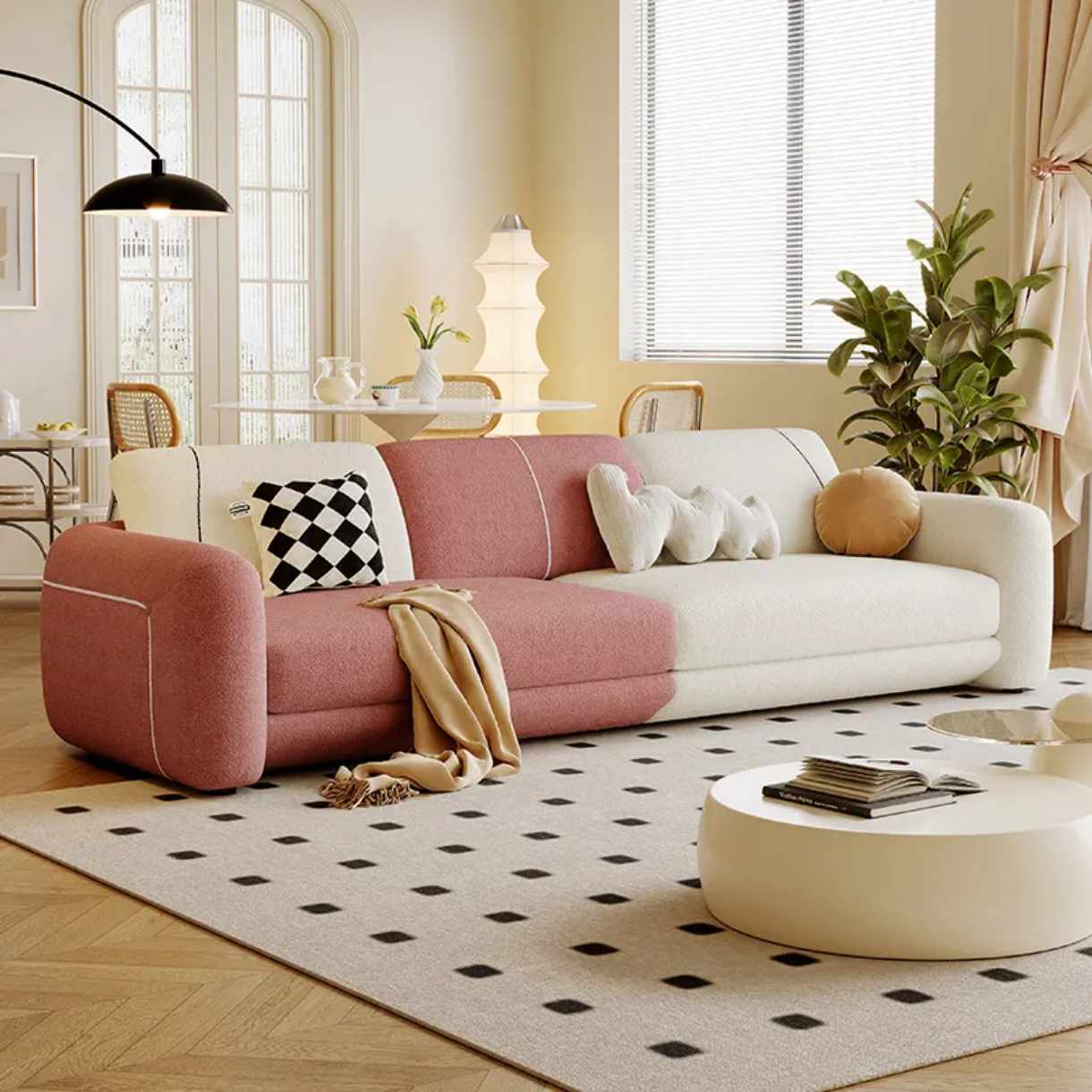 Classic Design Fabric Sofa Set – High-End Living Room Furniture