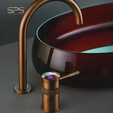 Charger l'image dans la galerie, Rose Gold Bathroom Sink Taps Antique Brass Faucet