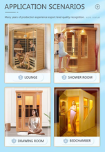 Load image into Gallery viewer, 2 Person Luxury Wood Indoor Steam Sauna Room with Shower(PRE-ORDER)