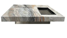 Lade das Bild in den Galerie-Viewer, High Quality Italian Design Square Shape Luxury Modern Pure Marble Top Metal Base Center Table or Coffee Table