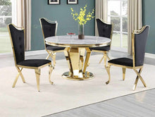 Load image into Gallery viewer, 8 Seaters Stainless Steel Frame Round Marble Top Dining Table New Modern High Quality Marble Dinning Table