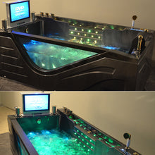 Load image into Gallery viewer, Deluxe design with jacuzzi function black acrylic bathroom bath tub
