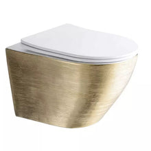 Load image into Gallery viewer, Hanging Wall Mounted Toilet Bowl Gold Electroplated with system
