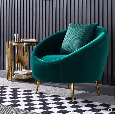 Table stainless steel with glass and sofa material Velvet set