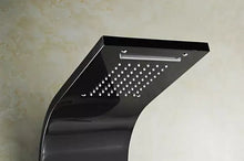 Cargar imagen en el visor de la galería, Black Nickel Brushed Shower Panel Column Towers 304 Stainless Steel Waterfall Spa Jets Smart Shower Wall Panel Bathroom Accessories