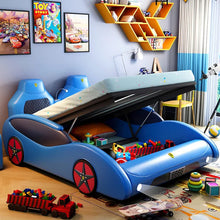 Cargar imagen en el visor de la galería, Kids Car Bed with Bluetooth Speaker