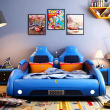 Cargar imagen en el visor de la galería, Kids Car Bed with Bluetooth Speaker