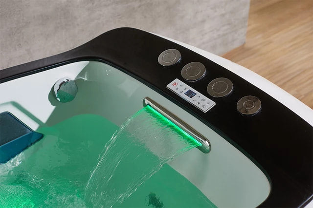 Acrylic Bathtub Jacuzzi One Seater Whirpool with Led Lights Jet Massage