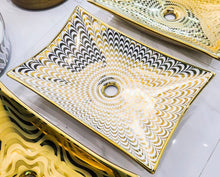 Load image into Gallery viewer, Bathroom luxury modern design ceramic hand wash basin