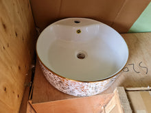 Load image into Gallery viewer, Porcelain bathroom accessories wash basin Floral Leaf Pattern