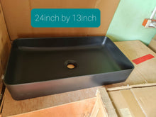 Загрузить изображение в средство просмотра галереи, Bathroom Accessories Porcelain Hand Wash Basin Black Matt Wash Sink