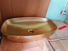 Load image into Gallery viewer, Ceramic bathroom accessories wash basin Gold Rustic
