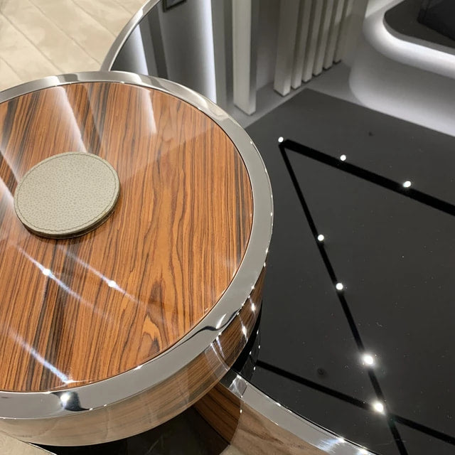 1200mm by 405 mm Stainless steel frame high Gloss tempered glass coffee table