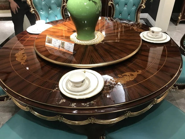 Luxury Hand Curved Round Table set