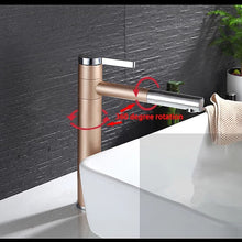 Charger l'image dans la galerie, Faucet Hot and Cold 350 Degree Rotation Champagne Gold Stainless electroplating, Faucet Not Painted