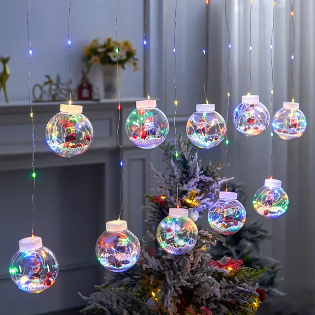 Christmas Ball Lights Christmas Tree Led Lights 10pcs Ball per 4 meters