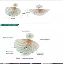 Load image into Gallery viewer, Modern Designs Customized Artificial Dining Room Special Cabinets Basins Sink Shell Bowl Shape Bathroom Italian Wash Basin with Faucet and Pop Up Drainer Included