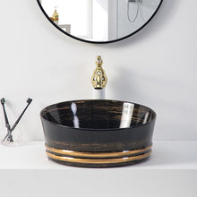 Загрузить изображение в средство просмотра галереи, Fancy Antique Brown Art Vessel Sink – New Design Countertop Bathroom Washbasin Bowl Hand Wash Basin