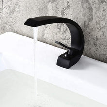 Load image into Gallery viewer, Curve Wash Basin Faucet Black Bathroom Black Basin Faucet