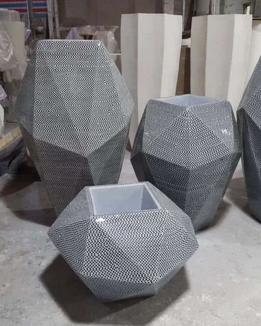 Fiberglass Vase For Real And Artificial Plants