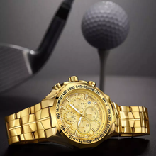 Load image into Gallery viewer, Men Digital Watch Waterproof Gold Stainless Steel Men Luxury Automatic Accessories Multifunctional Chronograph Dial Gift Ideas