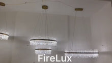 Load and play video in Gallery viewer, Home Decor Designer Art Glass Sheet Brass Copper Postmodern Contemporary Chandelier Pendant Lamp For Living Room