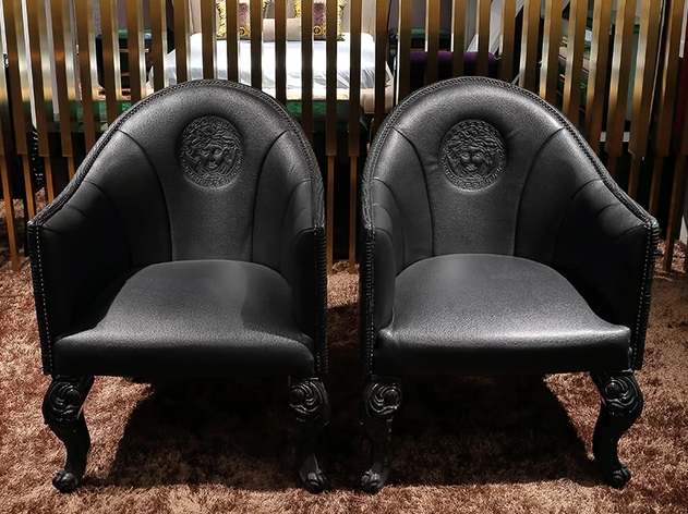 Classic Design Vintage Black Soft Leisure Leather Chair Antique With Solid Wood Leg