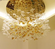 Load image into Gallery viewer, Nordic elegant lighting modern ceiling lamp luxury crystal ceiling led hotel villa living room lamp chandelier