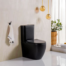 Load image into Gallery viewer, Modern Black Matte Water Closet – Sleek & Stylish