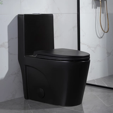 Load image into Gallery viewer, Modern Black Matte Water Closet – Sleek & Stylish
