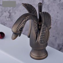 Charger l'image dans la galerie, Bathroom Antique Brass Swan Shape Basin Faucet