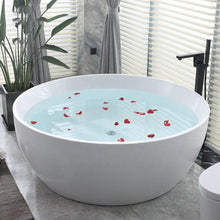 Load image into Gallery viewer, Round shape Acrylic bath Freestanding tubs Bathtub for soaking bathtubs