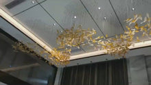 Load and play video in Gallery viewer, Customized Lanyard Turkish Lighting Light LED Hand Blown Glass Bulb Chandelier