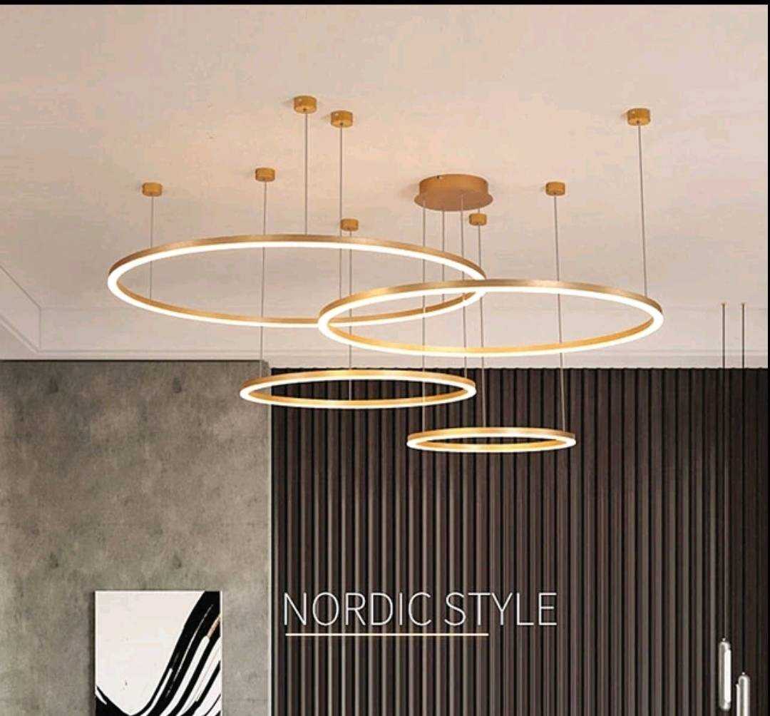 4 Rounds Chandelier Led light Remote control Tri Color