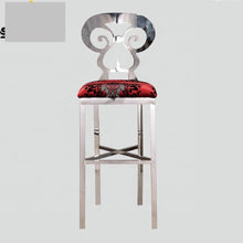 Charger l'image dans la galerie, Luxury gold metal frame velvet bar chair