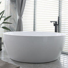 Load image into Gallery viewer, Round shape Acrylic bath Freestanding tubs Bathtub for soaking bathtubs