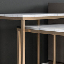 Load image into Gallery viewer, creative iron leg small tea table simple modern sofa side table light luxury corner marble side table