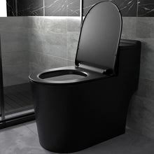Load image into Gallery viewer, Black Matte Toilet Bowl Tornado Flush Floor Mounted Italian Style