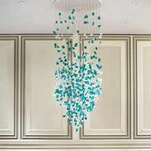 Load image into Gallery viewer, Modern pendant chandelier for stairs
Luxury hanging chandelier light
Statement chandelier for staircase
Grand foyer staircase chandelier
Elegant staircase chandelier