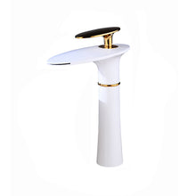 Load image into Gallery viewer, Spaceship Faucet White and Gold Tabletop Deck Mounted