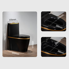 Load image into Gallery viewer, Toilet bowls Gold S-trap/P-trap PorcelaineSanitary Accessories Floor Mounted One Piece WC Modern Style Dual Flush Toilet Bowl Price Bathroom Accessories