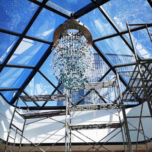 Load image into Gallery viewer, Long drop chandelier for staircase
High ceiling staircase chandelier
Spiral staircase chandelier
Contemporary staircase chandelier
Large staircase chandelier