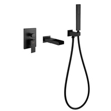 Cargar imagen en el visor de la galería, Faucet Wall Mounted Waterfall Bathtub Faucet with Handle Shower set