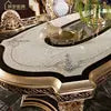 Load image into Gallery viewer, European solid wood luxury dining table and chair combination marble dining table oak rectangular French noble champagne gold