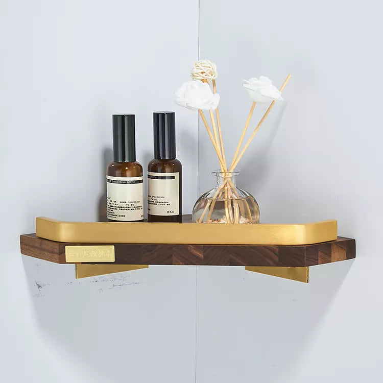 Corner Bathroom Shelves iwithwth Gold Wire Baskets - Cottage